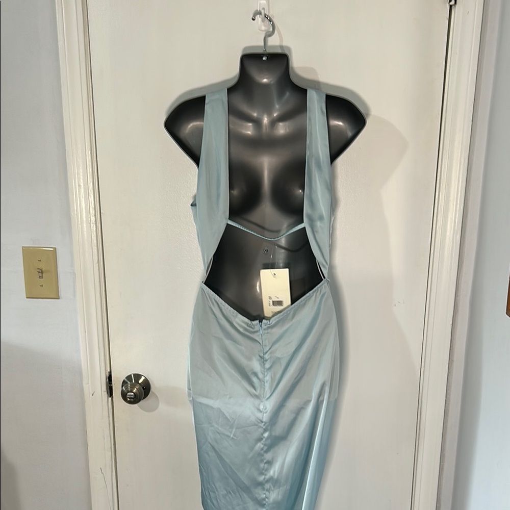 Baobab Collection LIZ Dress in Ice Ruched Asymmetrical Cocktail Gown NWT - Picture 6 of 10